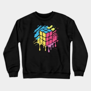 Melting Rubiks Cube Crewneck Sweatshirt